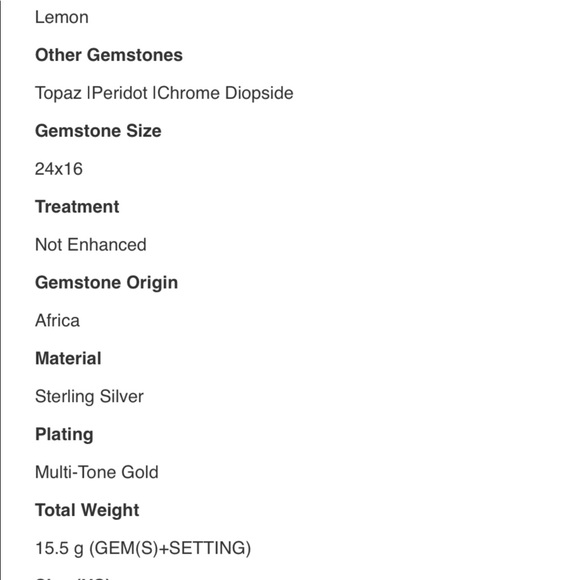 Sensational Genuine Lemon Quartz with Peridot, Topaz & Russian Chrome Diopside - Picture 12 of 12